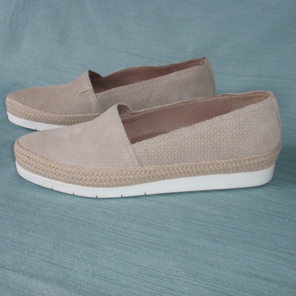 Donald Pliner Paryn Leather Tan Espadrilles Shoes Flats Slip Ons 8.5